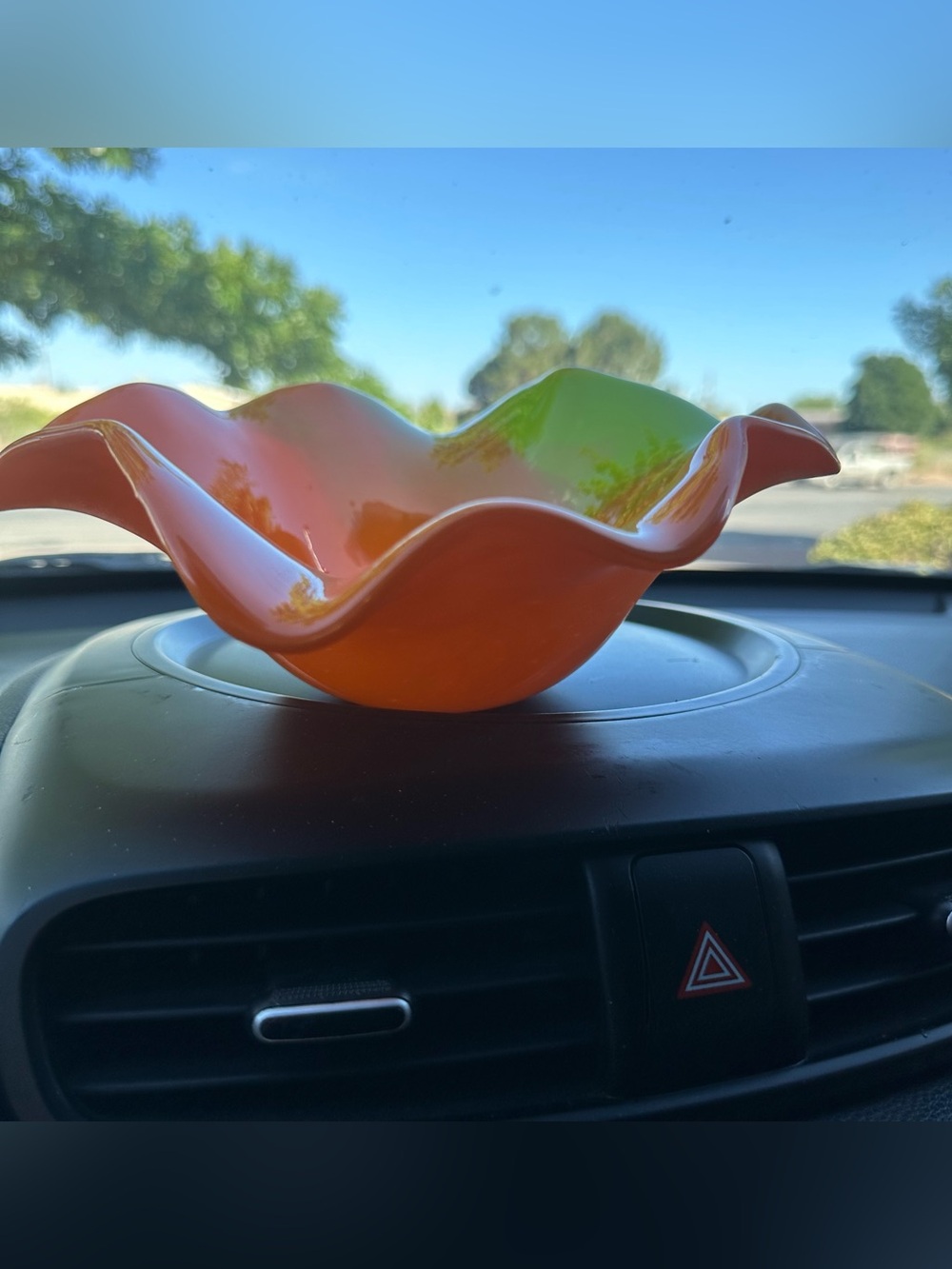 Murano Art Glass Wave Decorative Bowl - Home Accents Centerpiece